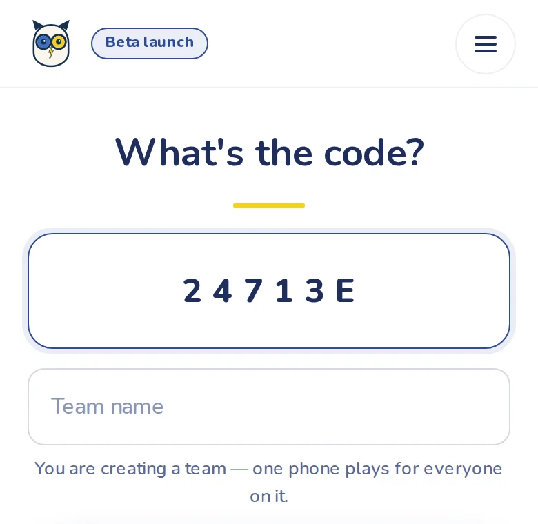 Bring the teams in
